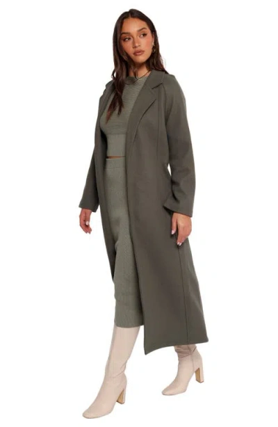 Petal And Pup Petal & Pup Violeta Belted Coat In Gray