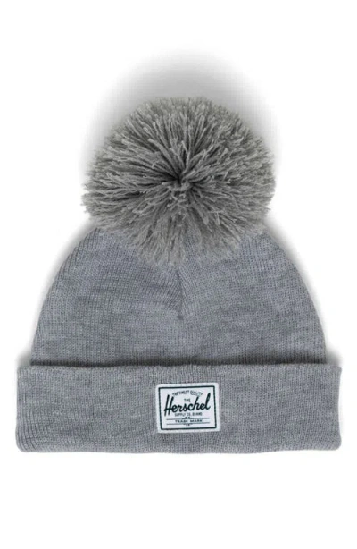 Herschel Supply Co . Baby Pom Beanie In Heather Light Grey
