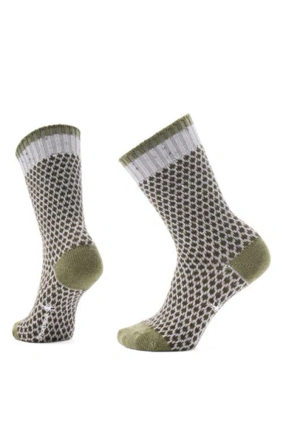 Smartwool Everyday Popcorn Polka Dot Merino Wool Blend Crew Socks In Winter Moss
