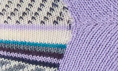 Smartwool Everyday Fair Isle Sweater Merino Wool Blend Crew Socks In Ultra Violet