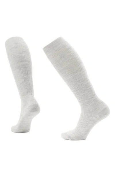 Smartwool Everyday Merino Wool Blend Cable Knee High Socks In Ash