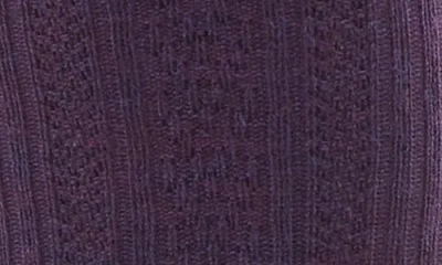 Smartwool Everyday Merino Wool Blend Cable Knee High Socks In Purple Iris