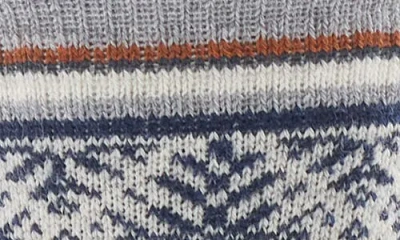 Smartwool Everyday Fair Isle Merino Wool Blend Crew Socks In Light Gray