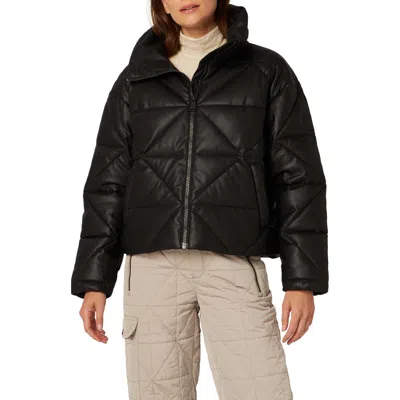 Shop Alp N Rock Alta Puffer Jacket In Black Faux Leather