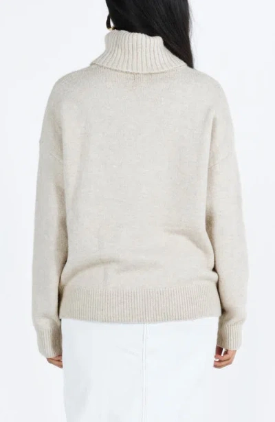 Princess Polly Oswin Oversize Turtleneck Sweater In Beige
