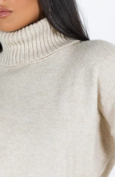 Princess Polly Oswin Oversize Turtleneck Sweater In Beige
