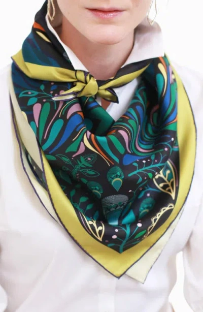 Jessie Zhao New York Silk Scarf Of The Sprinkle Night In Black
