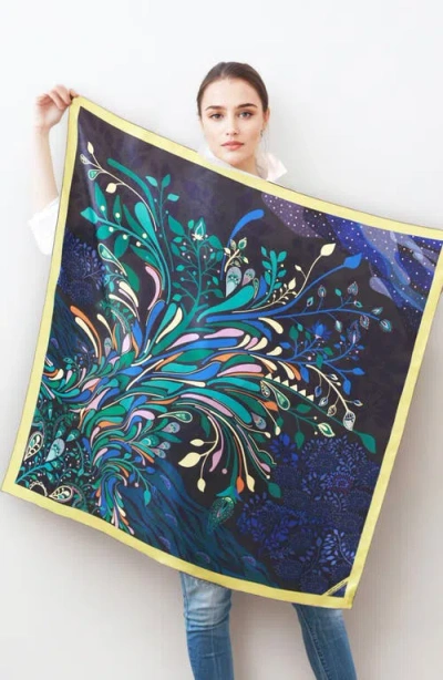 Jessie Zhao New York Silk Scarf Of The Sprinkle Night In Black
