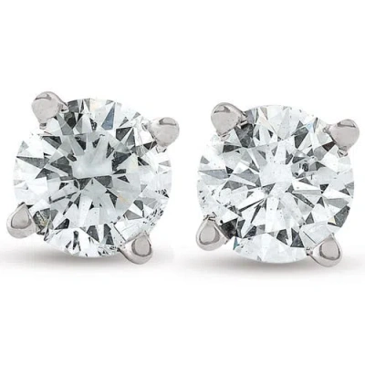 Bliss Diamond 1/2ct Diamond Screwback Studs Lab Grown Diamond Eco Friendly 14k Gold In 14k White Gold