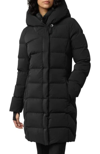 Soia & Kyo Hooded Water Repellent Down Puffer Coat In Black