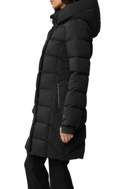 Soia & Kyo Hooded Water Repellent Down Puffer Coat In Black