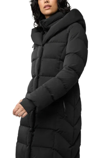 Soia & Kyo Hooded Water Repellent Down Puffer Coat In Black