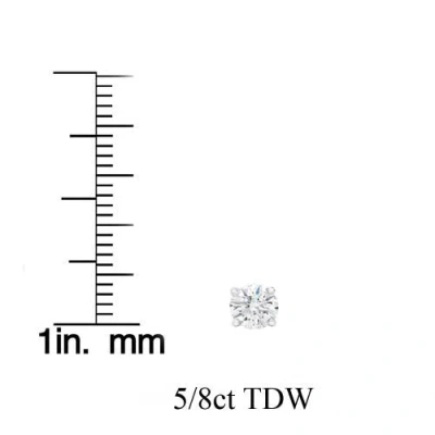 Bliss Diamond 5/8ct Round Diamond Excellent Studs Screw Backs 14k Gold Lab Grown In 14k White Gold
