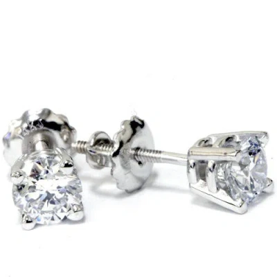 Bliss Diamond 5/8ct Round Diamond Excellent Studs Screw Backs 14k Gold Lab Grown In 14k White Gold