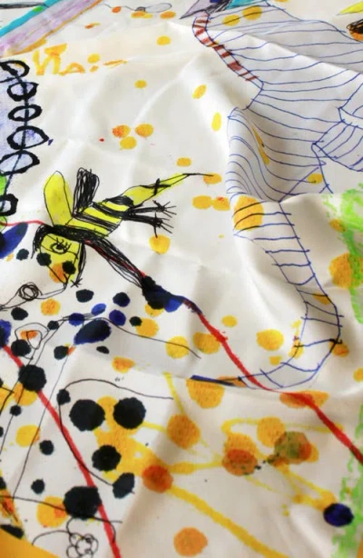 Jessie Zhao New York Women's Yellow / Orange Silk Scarf In Yellow Of Wonderful World Once Upon A Time In Yellow