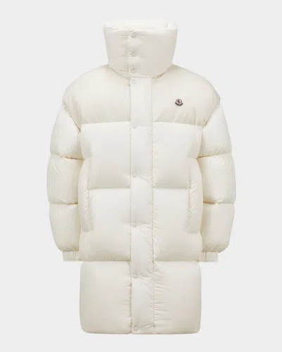 Shop Moncler Verone 2 Snap-front Puffer Jacket In Natural