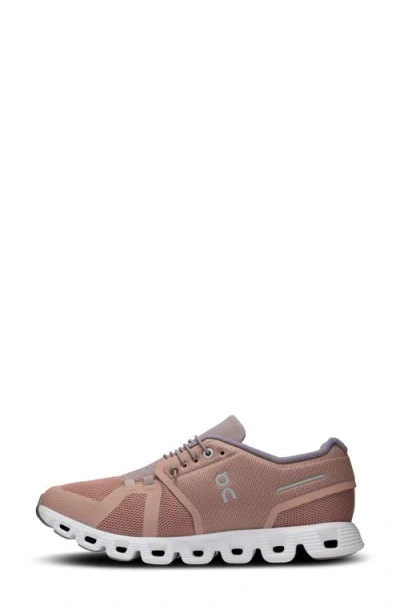 On Cloud 5 Running Shoe In Rosebrown/fog