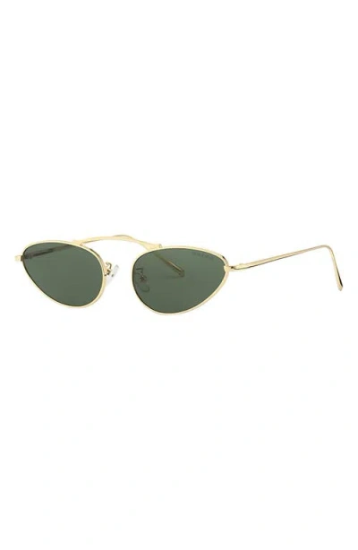Fifth & Ninth Daphne 60mm Polarized Cat Eye Sunglasses In Gold/green