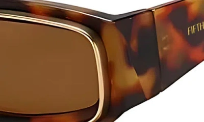 Fifth & Ninth Rae 52mm Polarized Rectangular Sunglasses In Brown