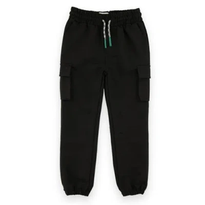 Sovereign Code Big Boys 4-way Stretch Cargo Pants With Elastic Waistband In Black