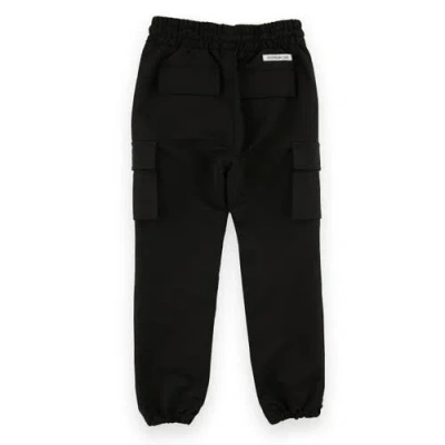 Sovereign Code Big Boys 4-way Stretch Cargo Pants With Elastic Waistband In Black