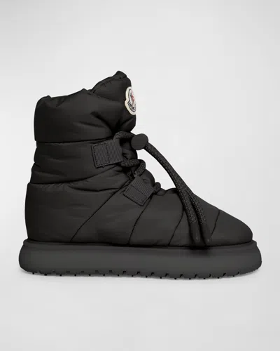 MONCLER GAIA NYLON LACE-UP SNOW BOOTS 