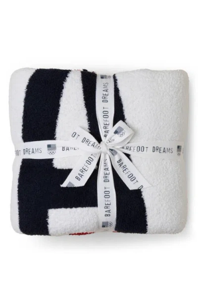 Barefoot Dreams Cozychic® Team Usa Throw Blanket In Pearl Multi