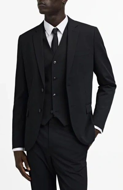 Shop Mango Superslim Fit Stretch Sport Coat In Black