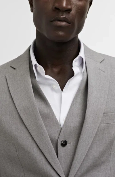 Mango Superslim Fit Stretch Sport Coat In Grey