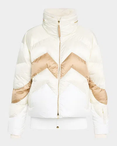 Bogner Vanja1 2-layer Functional Down Jacket In Eggshell