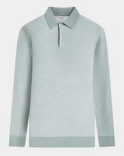 Shop Bugatchi Men's Contrast-trim Polo Sweater In Sage