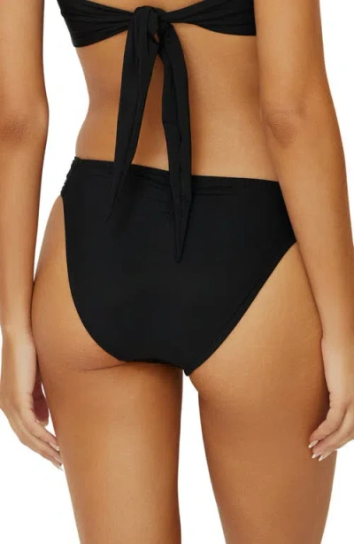 Pq Swim Lace Overlay Fanned Bikini Bottoms In Eclipse