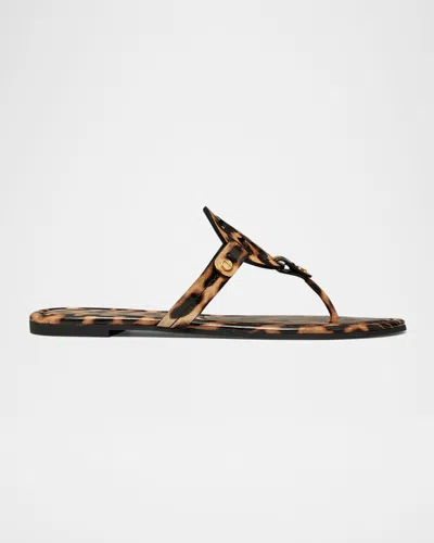 Tory Burch Miller Printed Patent Sandal In Classic Leopard