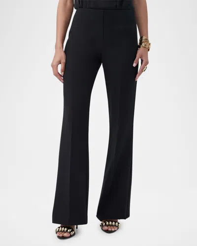 Shop Trina Turk Lancelot High-rise Flare Pants In Black