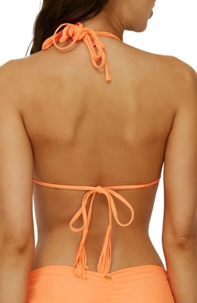 Pq Swim Isla Triangle Bikini Top In Mango Tango