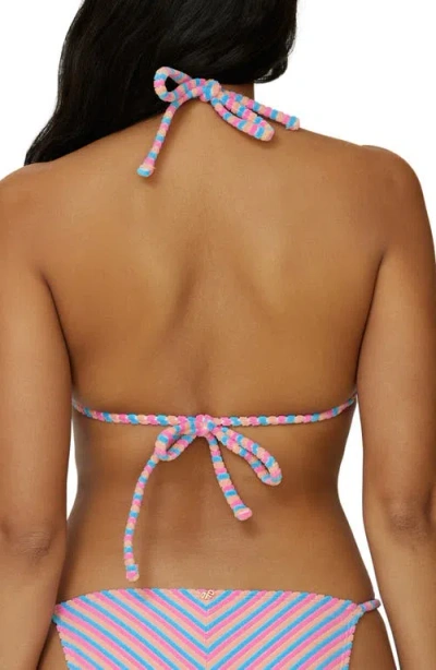 Pq Swim Triangle String Bikini Top In Sherbert