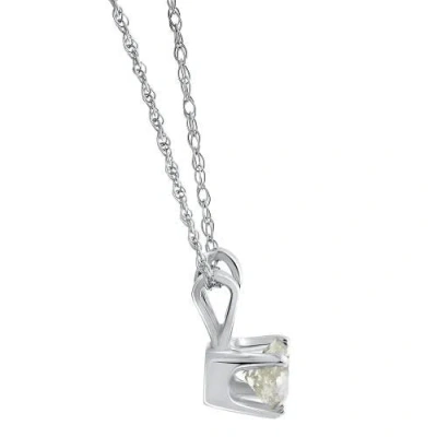 Bliss Diamond Lab Grown Diamond Solitaire Necklace & Studs Set 5/8 Carat Tw 14k Gold In White Gold