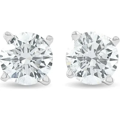 Bliss Diamond 1 Ct Lab Grown Diamond Screw Back Studs 14k White Gold Igi Certified In 14k White Gold
