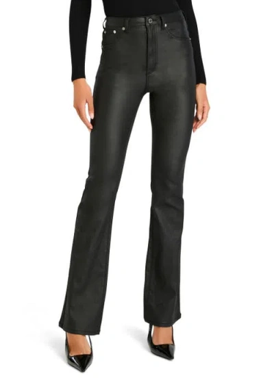 Shop Ser.o.ya Presely Coated Denim High Rise Flare Jean In Coated Black