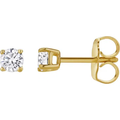 Luvmyjewelry Valeria 14k Gold Lab Grown Round Solitaire Diamond Earrings In 14k Yellow Gold