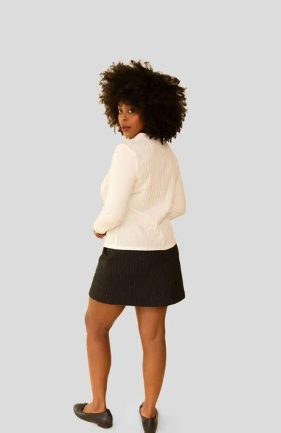 Whimsy + Row Parker Skirt In Black Pinstripe