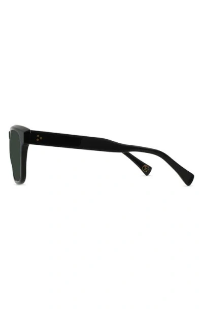 Raen Lumis 54mm Polarized Square Sunglasses In Recycled Black/green Polar
