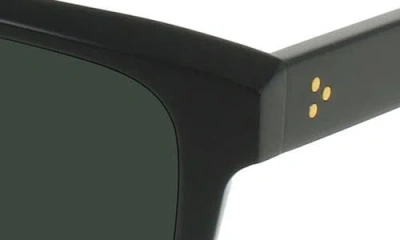 Raen Lumis 54mm Polarized Square Sunglasses In Recycled Black/green Polar
