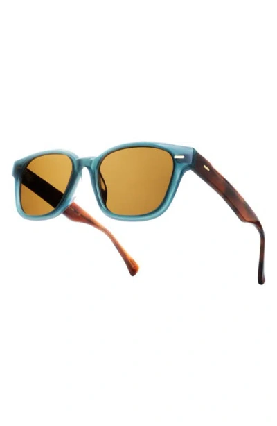 Raen Carby 53mm Polarized Round Sunglasses In Citrus/vibrant Brown Polar