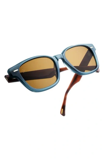 Raen Carby 53mm Polarized Round Sunglasses In Citrus/vibrant Brown Polar