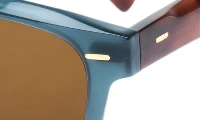 Raen Carby 53mm Polarized Round Sunglasses In Citrus/vibrant Brown Polar