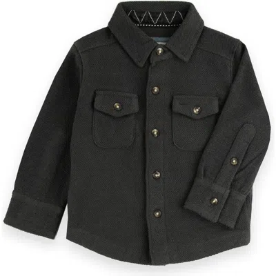 Sovereign Code Favor Button Down Knit Shirt In Gunmetal
