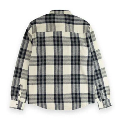 Sovereign Code Redwood Button Down Shirt In Cream/dylan Plaid