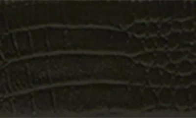 B-low The Belt Kennedy Croc Embossed Leather Belt In Black Silver