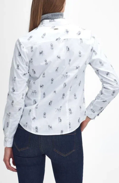 Barbour Brambles Dog Print Cotton Button-up Shirt In Dog Print